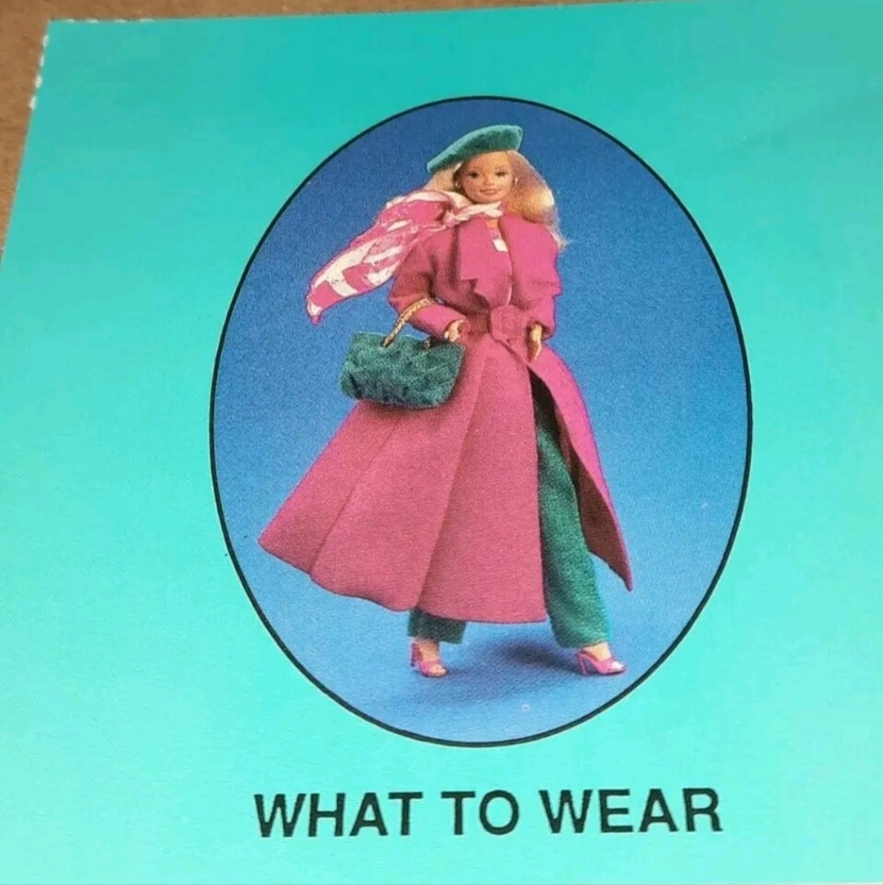 Vintage Barbie Card 1989 Barbie Just Us Girls Game Replacement Piece